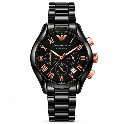 EMPORIO ARMANI Premium Analog Watch for Men – Black Ceramic Strap