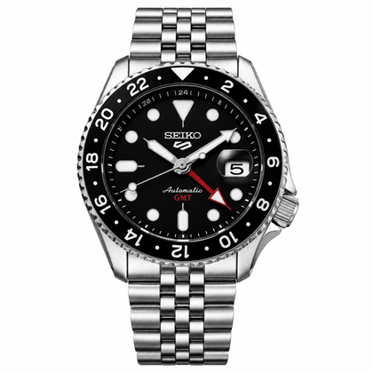 Seiko 5  Automatic Sports Premium Men’s Quartz by Open Back Stainless Steel Watch
