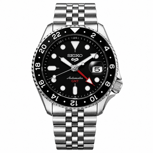 Seiko 5  Automatic Sports Premium Men’s Quartz by Open Back Stainless Steel Watch