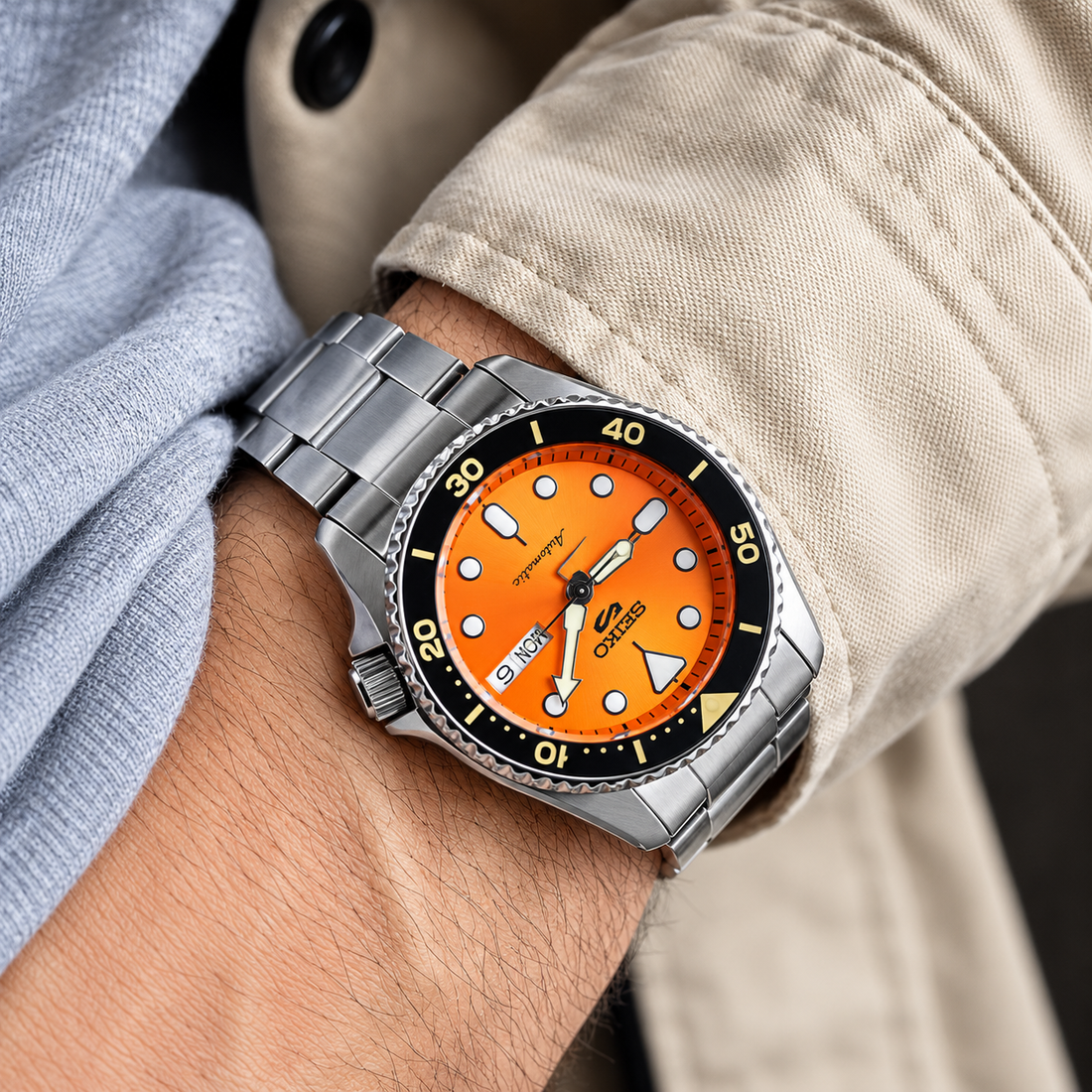 Seiko Premium Sports Orange Dial Watch Limited Edition