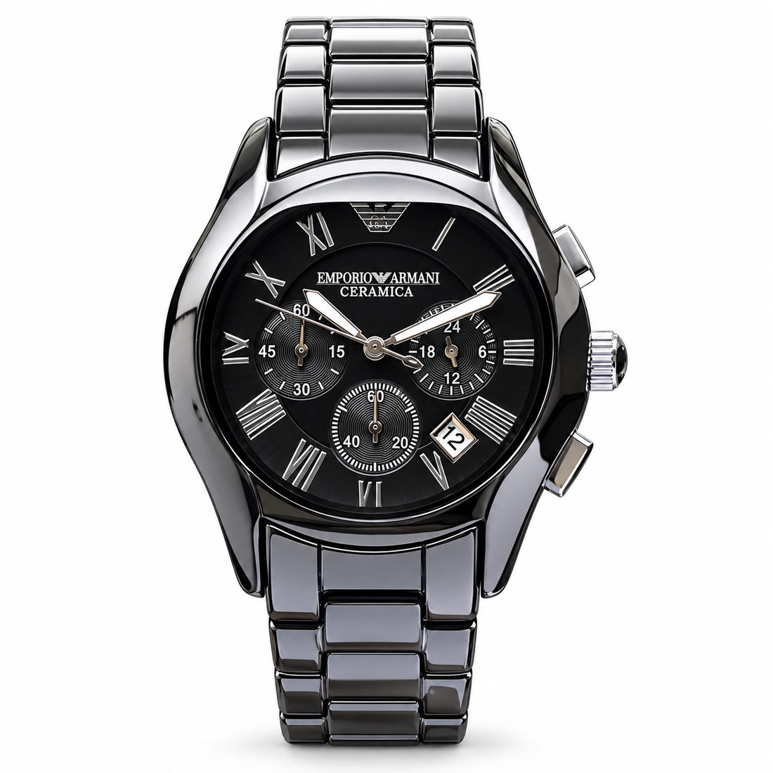 EMPORIO ARMANI Premium Analog Watch for Men – Black Ceramic Strap